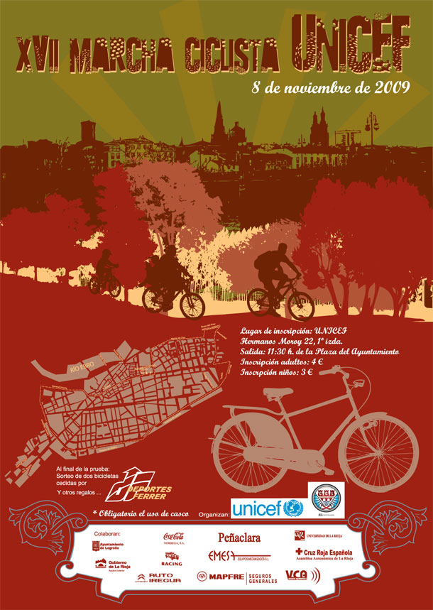 Cartel Marcha Ciclista UNICEF 2009